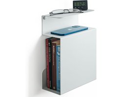 Set van 2 Nachtkastjes Wit Staal Compact en Stijlvol voor Slaapkamer