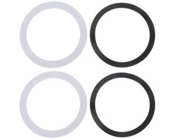 Set van 2 O-Ringen voor Keuken en Badkamer - Rubber Seals voor Toilet en Sanitair, 107mm Zwart en Wit