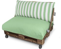 Set van 2 Palletkussens Groen voor Buiten