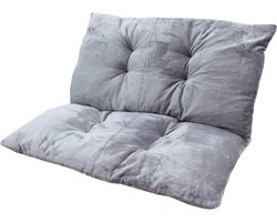 Set van 2 Palletkussens Taupe 70x120 cm Zacht Kasjmiergevoel Binnen en Buiten