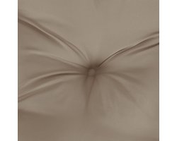Set van 2 Palletkussens Taupe - Comfortabel Tuinkussen voor Buitenmeubels