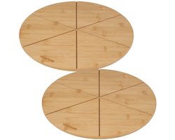 Set van 2 Pizzaplanken met snijgroeven, Ø 32 cm