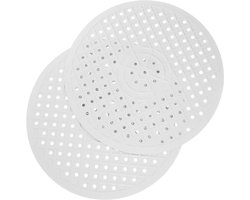 Set van 2 placemats - Gootsteenmat - ø 31 Cm - Voor Spoelbak - Matje Wit Rond Ruber - Aanrechtmatje Rubber Gootsteen - Voor Keukenspoelbakvloer, Bestek En Glaswerk - Onderzetter voor glazen Gootsteenkraanmat