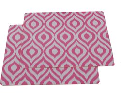 Set van 2 placemats mdf licht roze