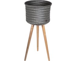 SET VAN 2 ! - Plantenstandaard - Bloempot op poten - Handed By - Up High - donker grijs - dark grey