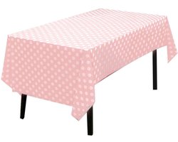Set van 2 rechthoekige plastic tafelkleden (137 cm x 274 cm) — oliebestendig — Wasbaar & waterdicht — Ideaal voor babyshowers, evenementen, bruiloften, verjaardagen, Kerstmis, feesten en tafeldecoratie.