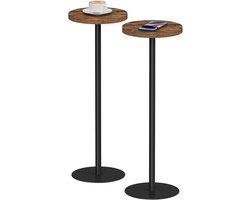 Set van 2 Ronde Hoge Bijzettafels voor Woonkamer en Slaapkamer