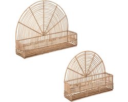Set van 2 Rotan Wandplanken - Stijlvol en Decoratief