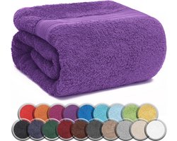 Set van 2 Saunawiegjes - Premium Kwaliteit, 80 x 200 cm, 100% Katoen, Paars