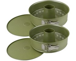 Set van 2 Springvormen en Savarin met dubbele bodem 26 cm Zenker Green Vision