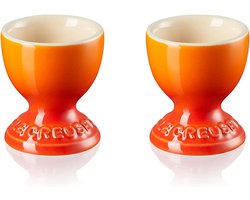 Set van 2 Steengoed Eierdopjes op Voet voor Ontbijt