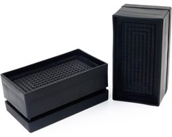 Set van 2 Stevige Rechthoekige Meubelverhogers - 4,7 cm Hoogte - Geschikt voor Bed, Bank, Bureau en Kast