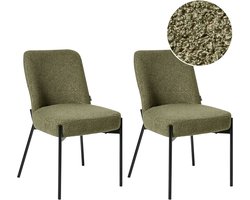 Set van 2 stoelen MALIN Bouclé Donkergroen