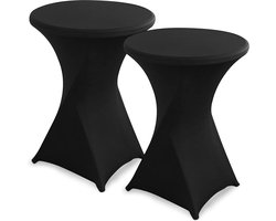 Set van 2 Stretch Tafelhoezen voor Statafels - Ø 80-85 cm - Elegante en Duurzame Horeca Hoes voor Feesten en Evenementen