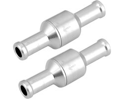 Set van 2 stuks 3/8" 10mm Brandstof Terugslagklep - Eenrichtingsklep voor Brandstofolie, Benzine en Diesel