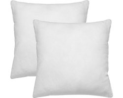 Set van 2 stuks - Binnenkussen 50x50 cm | Vulkussen - extra gevuld - 450 gram | Kussenvulling 100% polyester