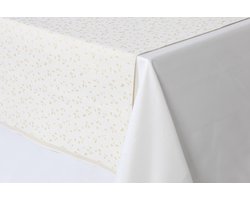 Set van 2 Stuks Damast Tafellopers 'Rio' Goud De Witte Lietaer