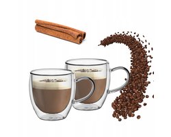 Set van 2 Thermische Glazen 250ml - Dubbelwandig voor Koffie & Thee