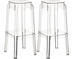 Set van 2 Transparante Barkrukken - Modern Design en Comfortabel