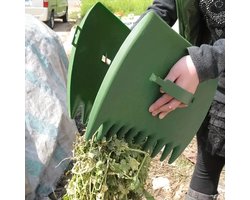 Set van 2 Tuinharken - Tuinscheppen - Bladscheppen - Opruimen tuinafval - Tuinbenodigdheden - Bladeren opruimen - Buiten gereedschappen - Duurzame tuinproducten - Kunststof tuingereedschap - Universele maat - Tuinbladgrijpers - Tuinklauwen