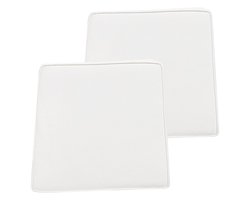 Set van 2 tuinzitkussens TERNI 37 x 34 cm Gebroken wit