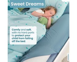 Set van 2 veiligheidshekken voor kinderbed, anti-dropdown voor kinderen, antislip schuim, voor tweepersoonsbedden, inklapbaar, 150 cm, 180 cm, nest, tipi en Montessori