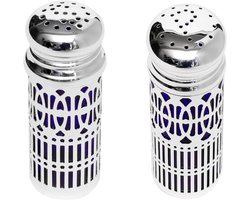 Set van 2 Verzilverde Zout- en Peperstrooiers Elegant Tafelaccessoire