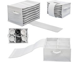Set van 2 Vilten Servies Opbergers voor Camper en Caravan - Borden- en Bekerhouders