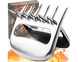 Set van 2 Vleesverscheurende Klauwen voor BBQ, Perfect voor Grillen, Barbecue Accessoires en Vleesbereiding met RVS Kwaliteit