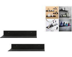 Set van 2 Wandplanken - Zwevende Planken - Display Richels - Wandplank - Zwevende Ledge - Opbergdisplay - Boekenplank – Ideaal Voor Opslag en Display