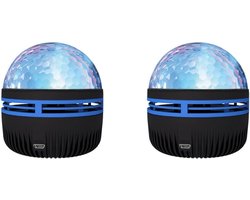 Set van 2 watergolfprojectoren, werkt op batterijen, RGB-kleurverandering, nachtlampje met afstandsbediening, voor feestjes, slaapkamerdecoratie, kinderkamerverlichting