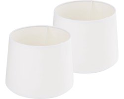 Set van 2 Witte Lampenkappen Konisch Elegant Modern voor E27 Fittingen