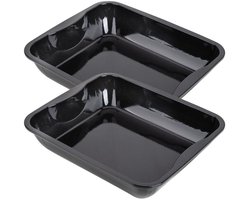 Set van 2 XXL rechthoekige ovenschaal van geëmailleerd staal 40 x 34 cm Zenker Special cooking