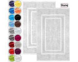 Set van 2 zachte badmatten, hoogwaardig katoen, 50x80 cm