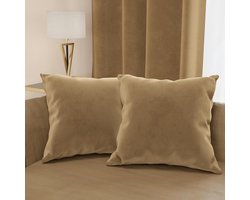 Set van 2 Zachte Fluwelen Zitkussens met Vulling voor Bank of Stoel (40x40 cm)