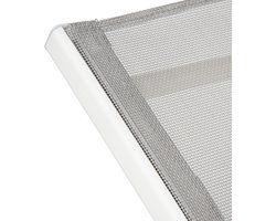 Set van 2 zonnebedden SARDINIA grijs textilene - structuur wit