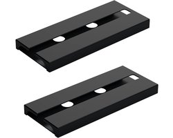 Set van 2 Zwarte Wijnglas Houder voor Keuken en Restaurant - Hangende Opbergoplossing voor Wijnflessen en Glazen in Kasten en Planken