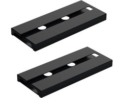 Set van 2 - Zwarte wijnglashouders voor keuken en restaurant - Hangende opbergoplossing - Voor wijnflessen en glazen in kasten en planken