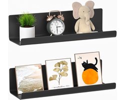 Set van 2 zwevende wandplanken voor decoratie en opbergruimte
