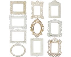 Set van 20 decoratieve vintage scrapbook frames van stevig papier, ideaal voor scrapbooking, kaarten maken en creatieve projecten met een nostalgische uitstraling