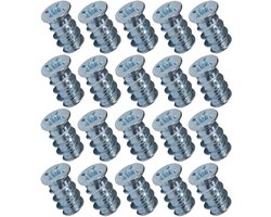 Set van 20 Euro Schroeven voor Meubels en Kasten - Ø6.3x11 mm - Verzinkt Staal - Pozidriv