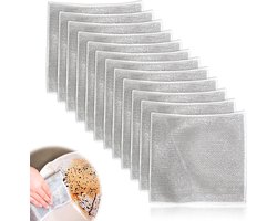Set van 20 keukendoeken, katoen, 50 x 70 cm, zilver