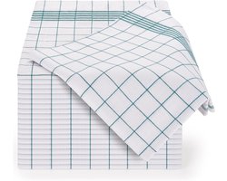 Set van 20 of 50 Keukendoeken 50x70 cm - Professionele Groene Streep Keukentextiel - Zeer Absorberend