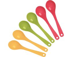 Set van 24 Kleurige Plastic Eierenlepels - Duurzame Ontbijtlepels, Dessertlepels en Yogurtlepels voor Keuken en Cocktailgebruik