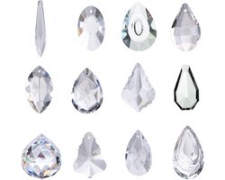 Set Van 24 Kristallen Zonnevanger Hangers - Heldere Kroonluchter Druppels - Glazen Prisma’s Voor Venster & Woondecoratie