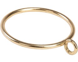 Set van 24 Metalen Gordijnringen met Oogje voor Gordijnroedes Goud 1.5 Inch