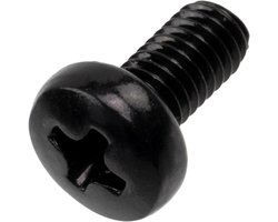 - Set van 25 metaalschroeven M3x6 mm met PH1-aandrijving, bedoeld voor de montage en bevestiging van metalen elementen | van zwart staal