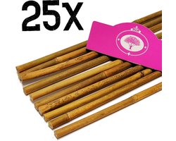 Set van 25x bamboestokken - Circa 120cm - Dikte 8/10mm - Tonkinstokken - Bamboe - plantensteun