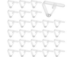 Set van 27 transparante kunststof tafelkleedclips voor het stevig bevestigen van tafelkleed op picknicktafels, geschikt voor binnen- en buitengebruik