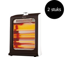 Set van 2x Purline 800W /400W Elektrische Kachel met Halogeen Verwarming – Besparende Elektrsiche verwarming Compact, Draagbaar en Energiezuinig